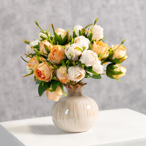 Artículo Ramo de flores artificiales de rosas para decoración de mesa con estilo, 31 cm, 3 piezas