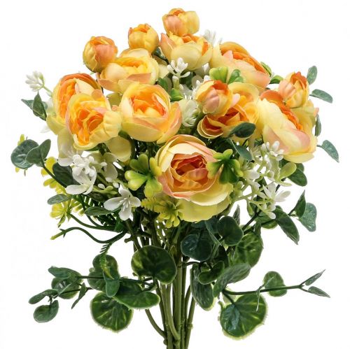 Floristik24 Ramo de flores artificiales deco ranunculus artificial amarillo 32cm