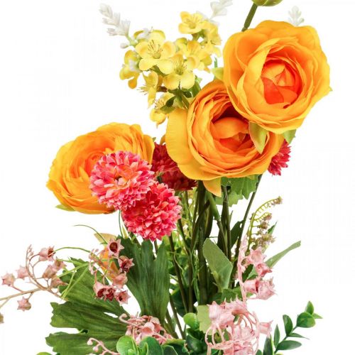 Floristik24 Ramo artificial Rosas artificiales Flores de pradera 59cm