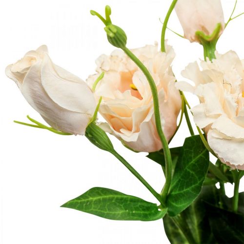 Artículo Flores artificiales lisianthus crema 51cm flor decoración 5pcs