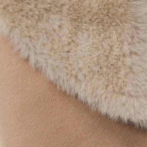 Artículo Camino de mesa redondo decorativo de piel sintética alfombra de piel beige Ø38cm