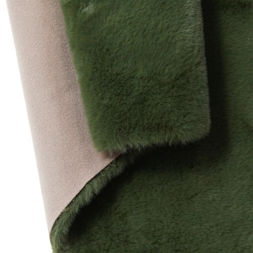 Artículo Camino de mesa de piel decorativa verde de piel sintética, alfombra de piel 50×90cm