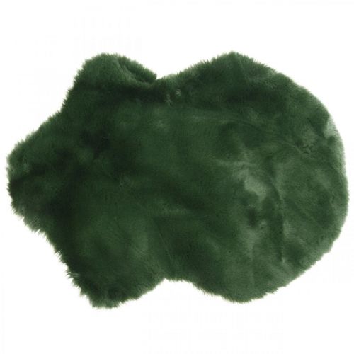Floristik24 Alfombra decorativa de piel sintética verde 55×38cm
