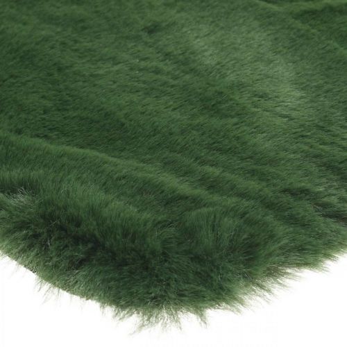 Artículo Alfombra decorativa de piel sintética verde 55×38cm