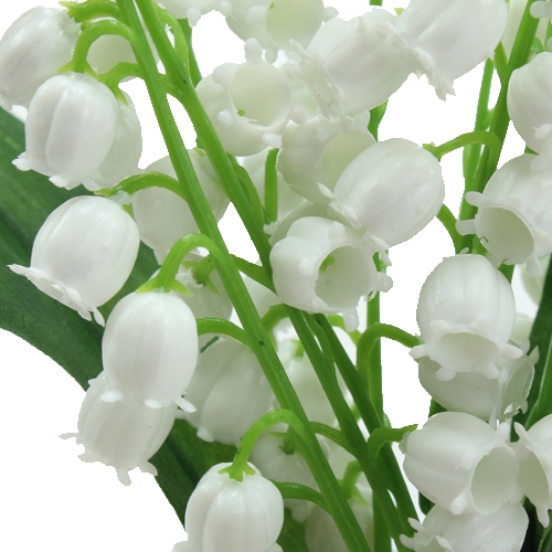 Floristik24 Lirios del valle artificiales blancos 25cm 3pcs