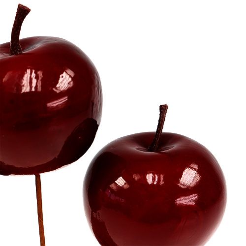 Floristik24 Manzana de fruta artificial pintada de rojo Ø5.5cm 12pcs