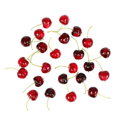 Artículo Mezcla de cerezas dulces de frutas artificiales Ø2,5cm 24 piezas