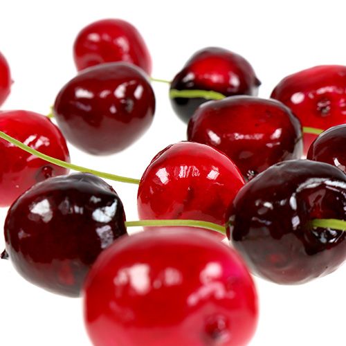 Artículo Mezcla de cerezas dulces de frutas artificiales Ø2,5cm 24 piezas