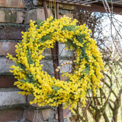 Artículo Planta artificial, acacia plateada, deco amarillo mimosa, 39cm 3ud