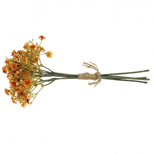Artículo Gypsophila flores artificiales hierba de yeso naranja L30cm 6 piezas en un manojo
