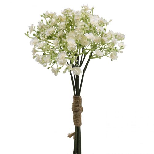 Floristik24 Gypsophila flores artificiales hierba de yeso blanco L30cm 6 piezas en un manojo