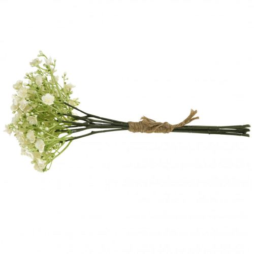 Floristik24 Gypsophila flores artificiales hierba de yeso blanco L30cm 6 piezas en un manojo