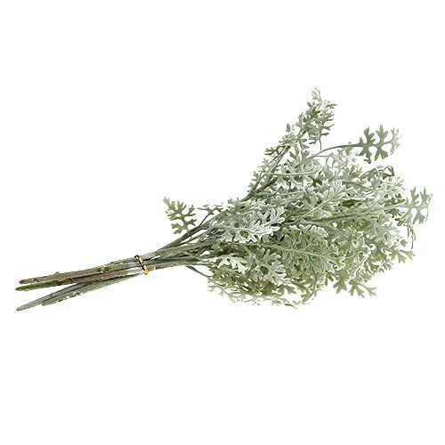Floristik24 Plantas artificiales Hoja de plata blanco-verde 40cm 6pcs