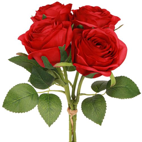 Artículo Rosas artificiales rosas rojas decoración flor Ø6cm alto 6cm largo 50cm 4 uds