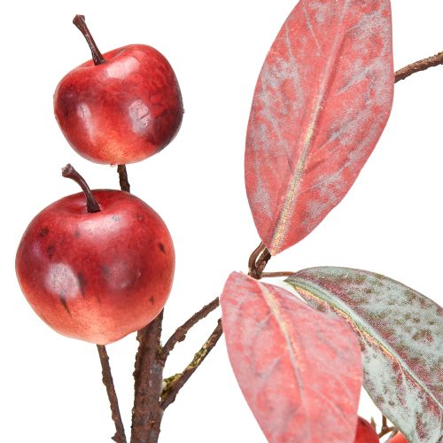 Artículo Rama de manzana artificial roja para decoración navideña de otoño, 70 cm