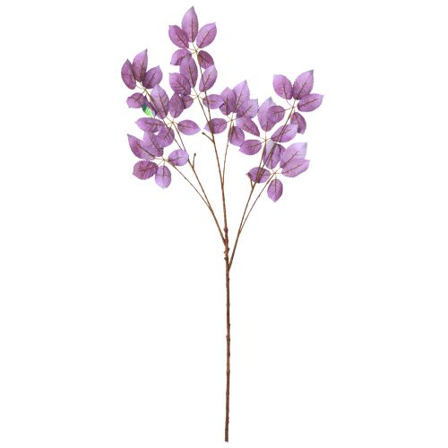 Artículo Rama artificial hojas decoración violeta metalizado L103cm 2ud