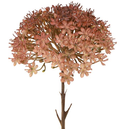 Rama artificial decoración de otoño rama de flores marrón rojo 45cm 2 piezas