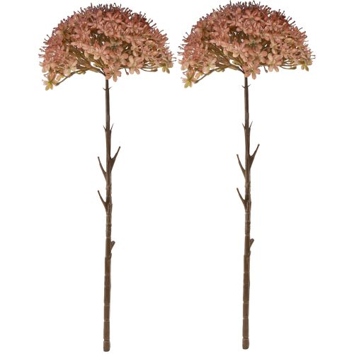 Artículo Rama artificial decoración de otoño rama de flores marrón rojo 45cm 2 piezas