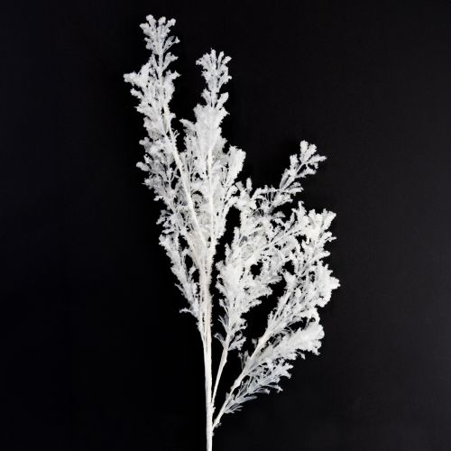 Rama artificial esmerilada decorativa para invierno, color blanco, 78 cm, 2 unidades