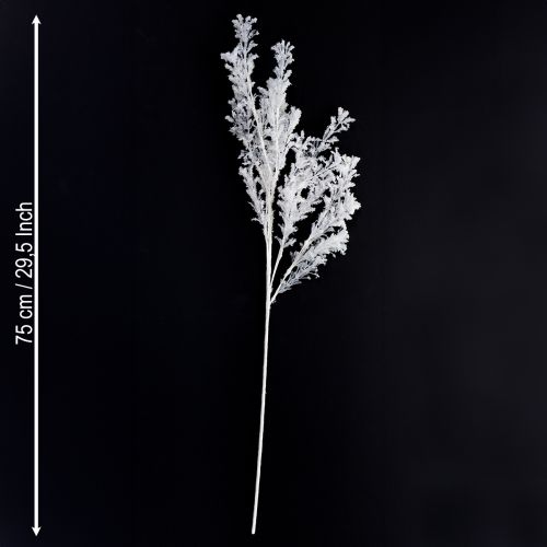 Floristik24 Rama artificial esmerilada decorativa para invierno, color blanco, 78 cm, 2 unidades