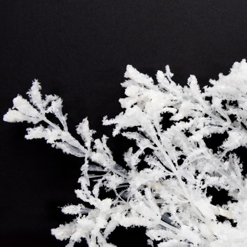 Floristik24 Rama artificial esmerilada decorativa para invierno, color blanco, 78 cm, 2 unidades