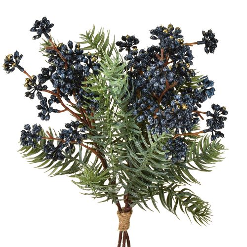 Ramas de enebro artificiales con bayas, ramas de agujas, 45 cm, 3 piezas