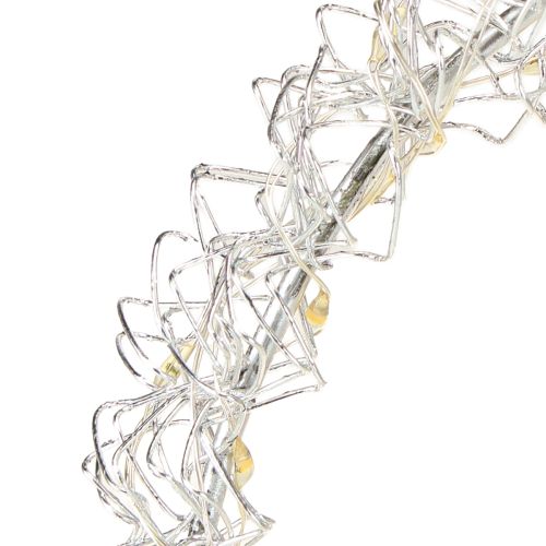 Artículo Lámpara decorativa LED de metal con forma de corazón para colgar, color blanco cálido, 30 cm