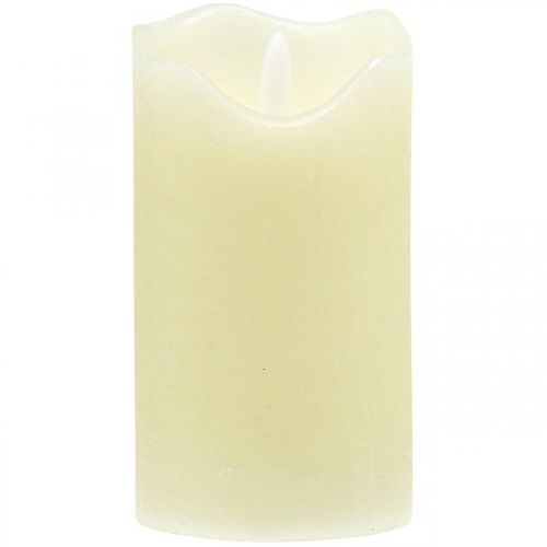 Floristik24 Vela LED Real Wax Cream A Batería Con Temporizador Al.13cm
