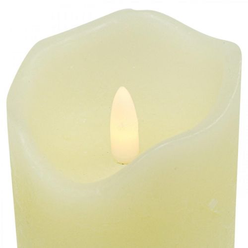 Floristik24 Vela LED Real Wax Cream A Batería Con Temporizador Al.13cm