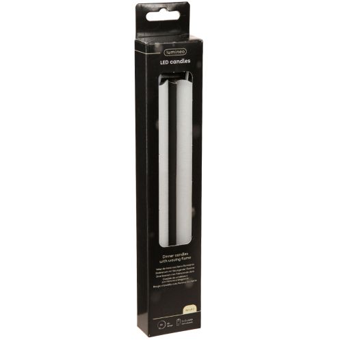 Artículo Vela LED velas de cera blancas para batería 24cm 2 piezas