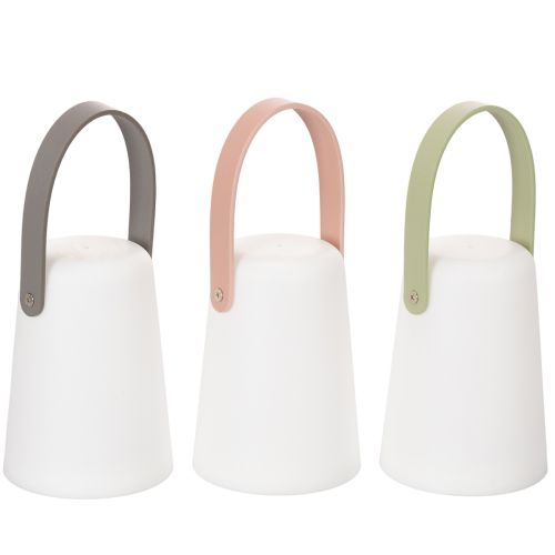 Lámpara con asa, luz LED portátil para uso interior y exterior, 22 cm, 3 unidades comprar | Floristik24.es