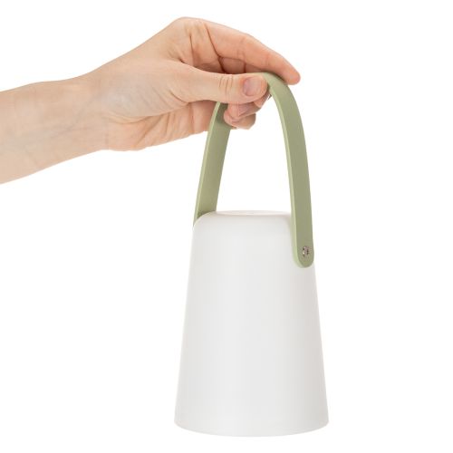 Lámpara con asa, luz LED portátil para uso interior y exterior, 22 cm, 3 unidades | Floristik24.es