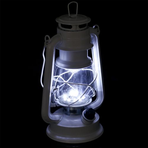 Floristik24 Linterna LED regulable blanco cálido 24,5 cm con 15 lámparas