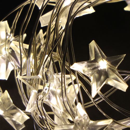 Artículo Guirnalda de luces LED estrellas 20 micro LED blanco cálido temporizador 6 piezas