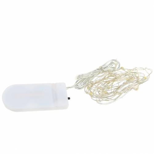 Floristik24 Cadena de luz LED cable de luz con batería blanco cálido 20er 2m