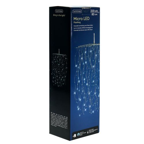 Floristik24 Cascada de luz Micro-LED blanco frío 320