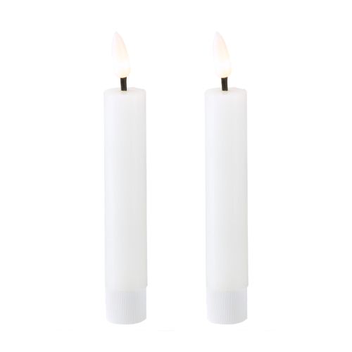 Vela LED de cera blanca, 14,5 cm, 2 unidades