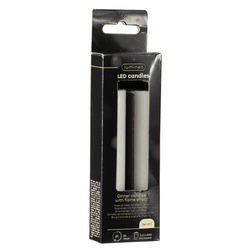 Artículo Vela LED de cera blanca, 14,5 cm, 2 unidades
