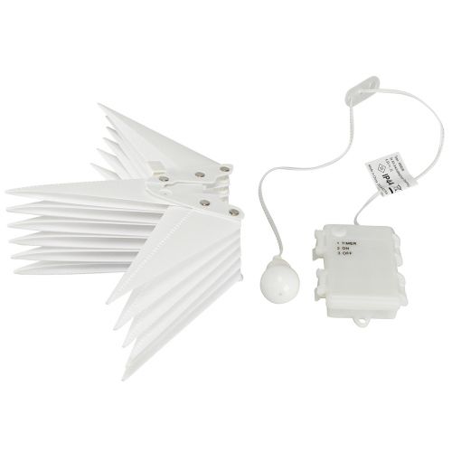Floristik24 Estrella LED 3D temporizador blanco batería exterior Ø30cm H74cm
