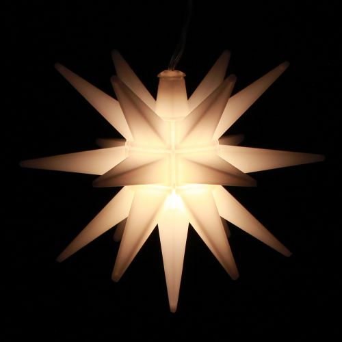 Floristik24 Estrella LED exterior estrella de luz blanca batería Ø12cm H66cm