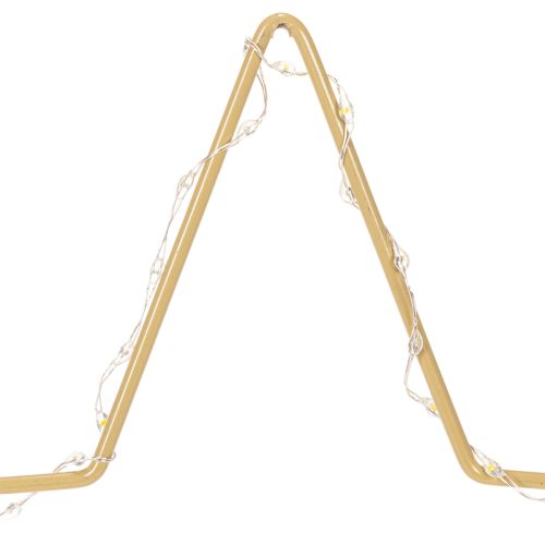 Estrella con 50 LED, adorno de mesa de metal, funciona con pilas, para uso en interiores, 33 cm. | Floristik24.es