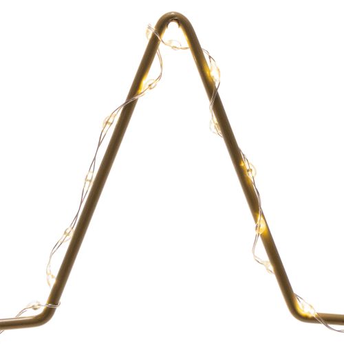 Estrella con 50 LED, adorno de mesa de metal, funciona con pilas, para uso en interiores, 33 cm. | Floristik24.es