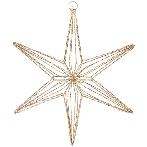 Estrella decorativa LED de alambre para colgar, para uso interior, 32 cm.