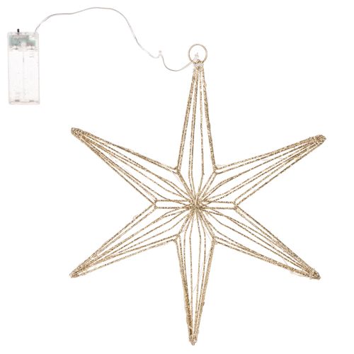 Estrella decorativa LED de alambre para colgar, para uso interior, 32 cm. | Floristik24.es