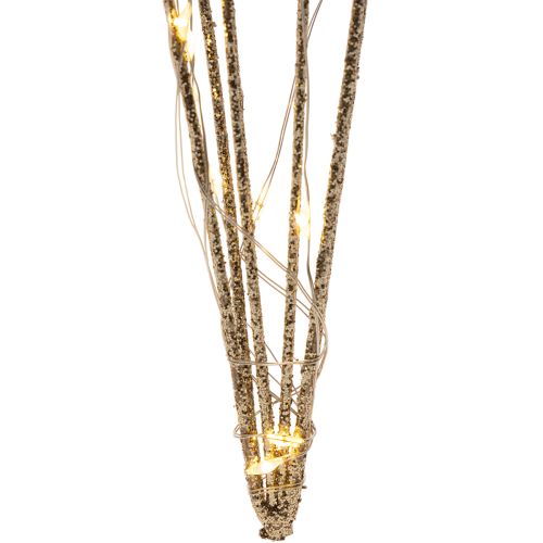 Estrella decorativa LED de alambre, adorno colgante para interiores, 40 LED, blanco cálido, 42 cm | Floristik24.es