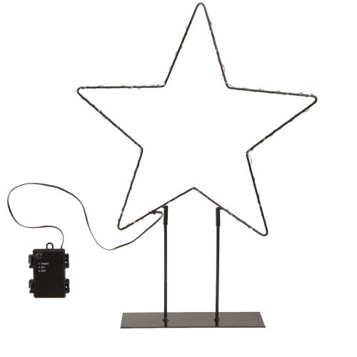 Artículo Estrella LED en metal con base 100 LED Blanco cálido Ø37cm