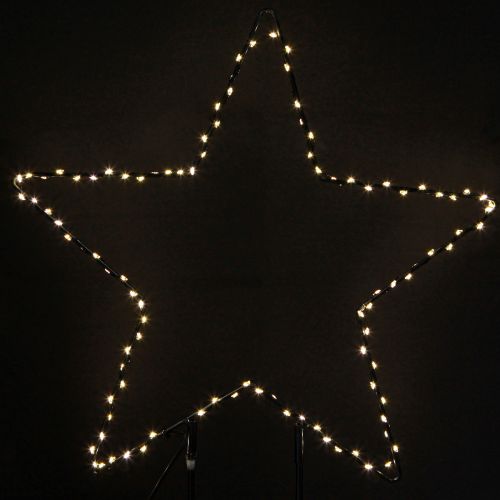 Artículo Estrella LED de pie de metal 100 Micro LED blanco cálido Ø37cm
