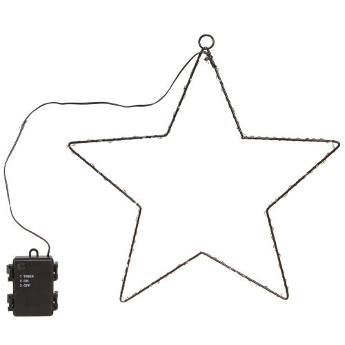 Floristik24 Estrella LED para colgar metal 110L blanco cálido interior Ø35cm