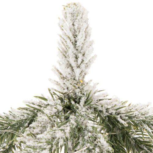 Planta artificial con nieve, árbol de Navidad LED en saco de yute, funciona con pilas, para uso en interiores, 50 cm | Floristik24.es