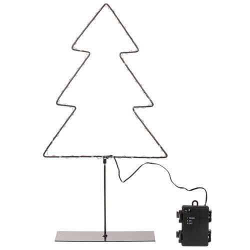 Árbol de Navidad LED, funciona con pilas, decoración de mesa para interiores, 47 cm | Floristik24.es